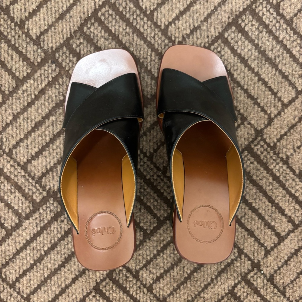 Chloe Black Laia Mules